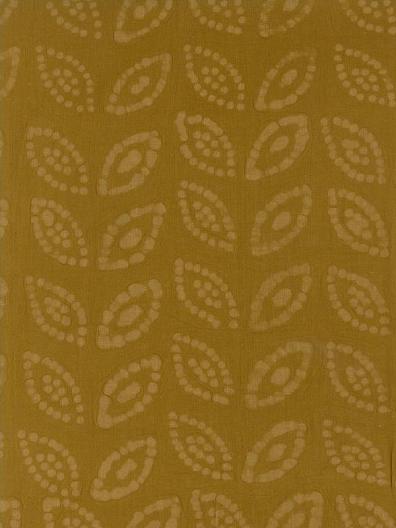 Cotton Embossed: Leaves on Gold